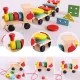Petit train en bois formes géométriques à classer Montessori