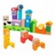 Blocs de construction en boisanimaux avec décor (32 pièces) Montessori
