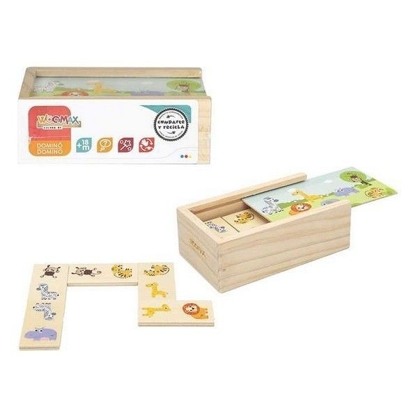 Jeu de domino en bois animaux Jouet Montessori - Montessori