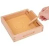 Plateau de Sable Montessori pour Formation des Lettres: Apprentissage Tactile et Créatif